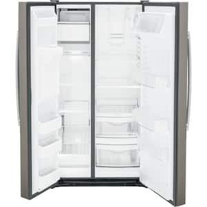 25.3 cu. ft. Side-by-Side Refrigerator in Slate, Standard Depth