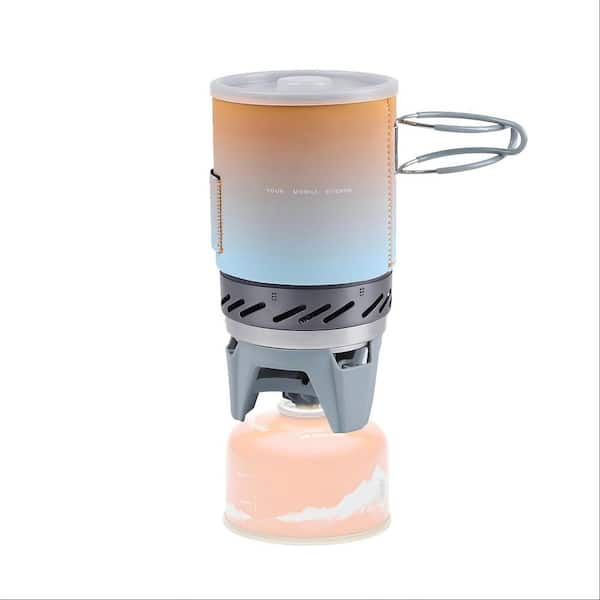 Backpacking Stove, Pot/Jet Burner Stove System with Electric Ignition, Ideal for Hiking, Camping and Emergency Use Multi