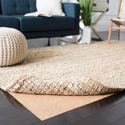 Grid Beige 9 ft. x 12 ft. Non-Slip Synthetic Rubber Rug Pad