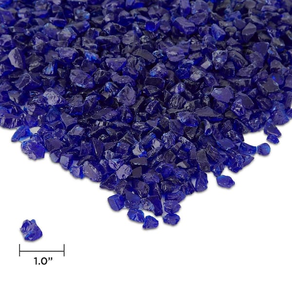 Real Flame Outdoor Fire Table Accessory 0.25 in. Fire Glass 20 lbs. Bag in Cobalt Blue