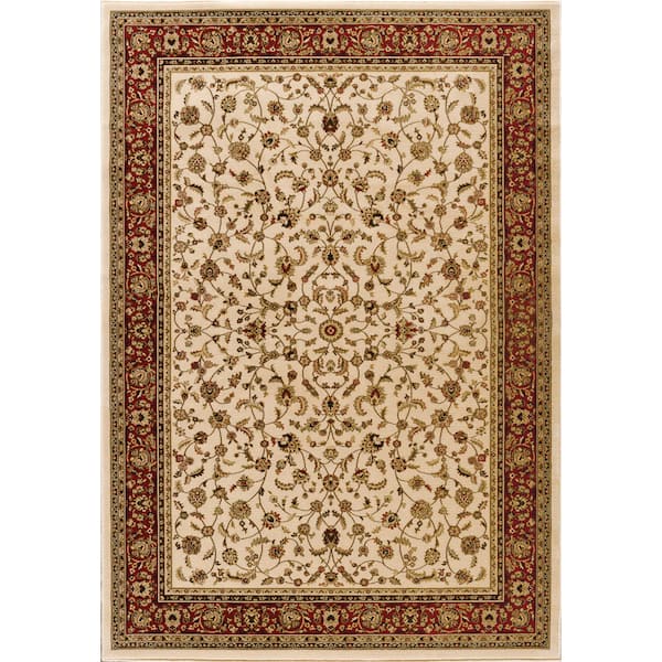 Sapphire Sarouk Ivory 8 ft. x 11 ft. Area Rug