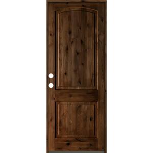 Alder Door Stained With Red Mahogany Stain Wood - Doors by Decora