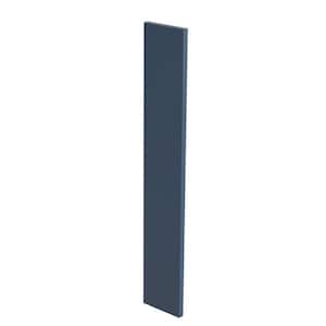 Newport Blue Painted Plywood Shaker Stock Assembled Kitchen Cabinet Filler Strip 6 in W x 0.75 in D x 36 in H