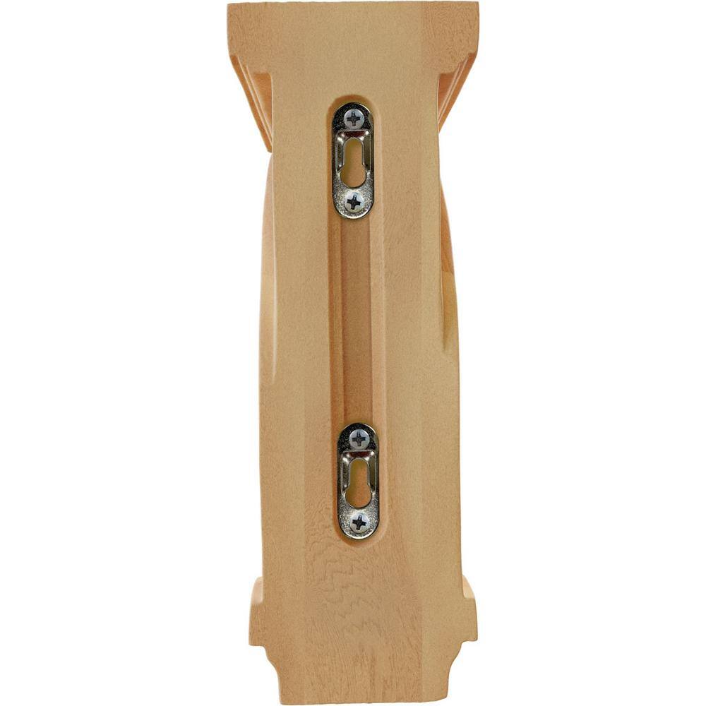 Hand-Carved Red Oak Scroll Corbel 9" x 5" x 3.25"