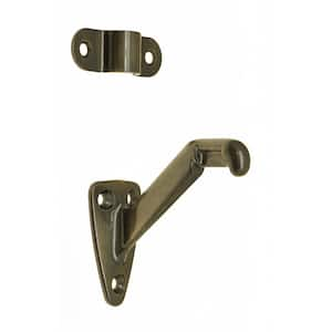 3-1/4 in. Solid Brass Hand Rail Bracket in Antique Brass