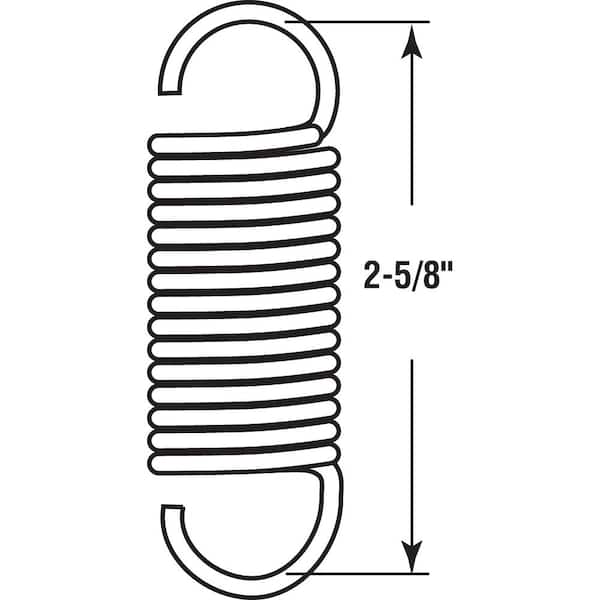 .072 Diameter, Prime-Line Products Prime-Line SP 9610 Spring Pack of 2 Extension 5/8-Inch  by 2-1/2-Inch
