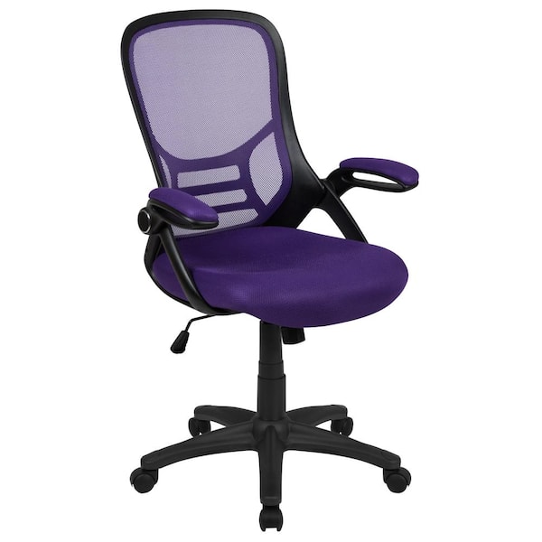 Carnegy Avenue Mesh Swivel Ergonomic Office Chair in Purple