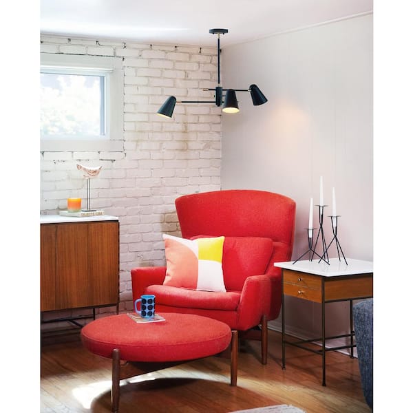 Birdie 3-Light Black Island Chandelier