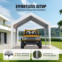 Carport Replacement Canopy Cover 10 ft. x 20 ft. Garage Top Tent Shelter Tarp Heavy-Duty Waterproof and UV Protected