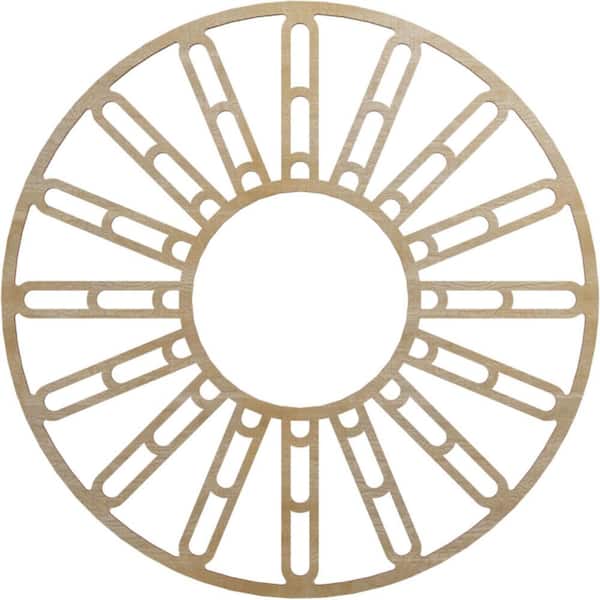 Ekena Millwork 28 in. x 10.25 in. x 0.375 in. Wood Medallion Moulding