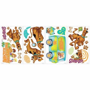 5 in. x 11.5 in. Scooby Doo Peel and Stick Wall Decals (26-Piece)