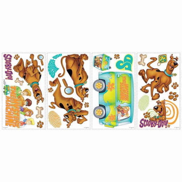 RoomMates 5 in. x 11.5 in. Scooby Doo Peel and Stick Wall Decals (26-Piece)