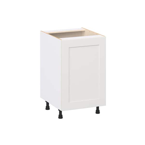 Roseland 21 in. W x 24 in. D x 34.5 in. H Assembled Shaker Base Kitchen Cabinet in Warm White with 3 Inner Drawers