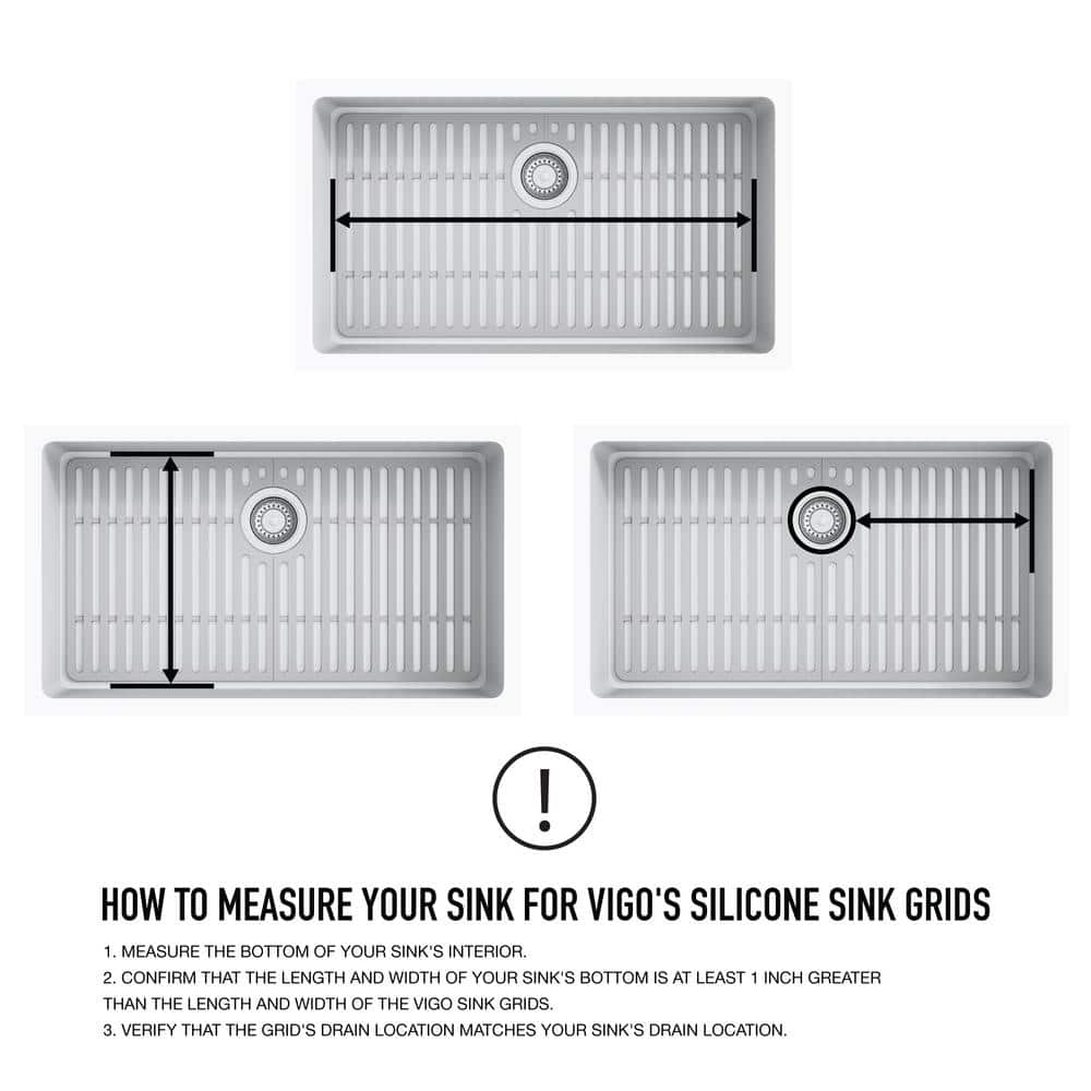Gray Silicone Kitchen Sink Protective Bottom Grid