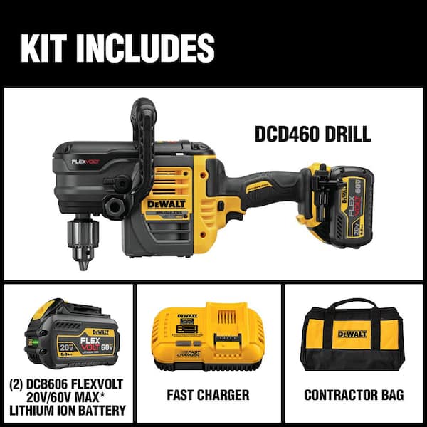 for DEWALT FLEXVOLT 60V MAX Cordless Brushless 1/2 in. Stud and Joist Drill with E-Clutch and 6.0Ah Batteries | Pg 1 - The Home