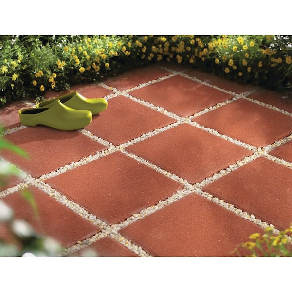 12 in. x 12 in. Red Square Concrete Step Stone (168- Piece Pallet)