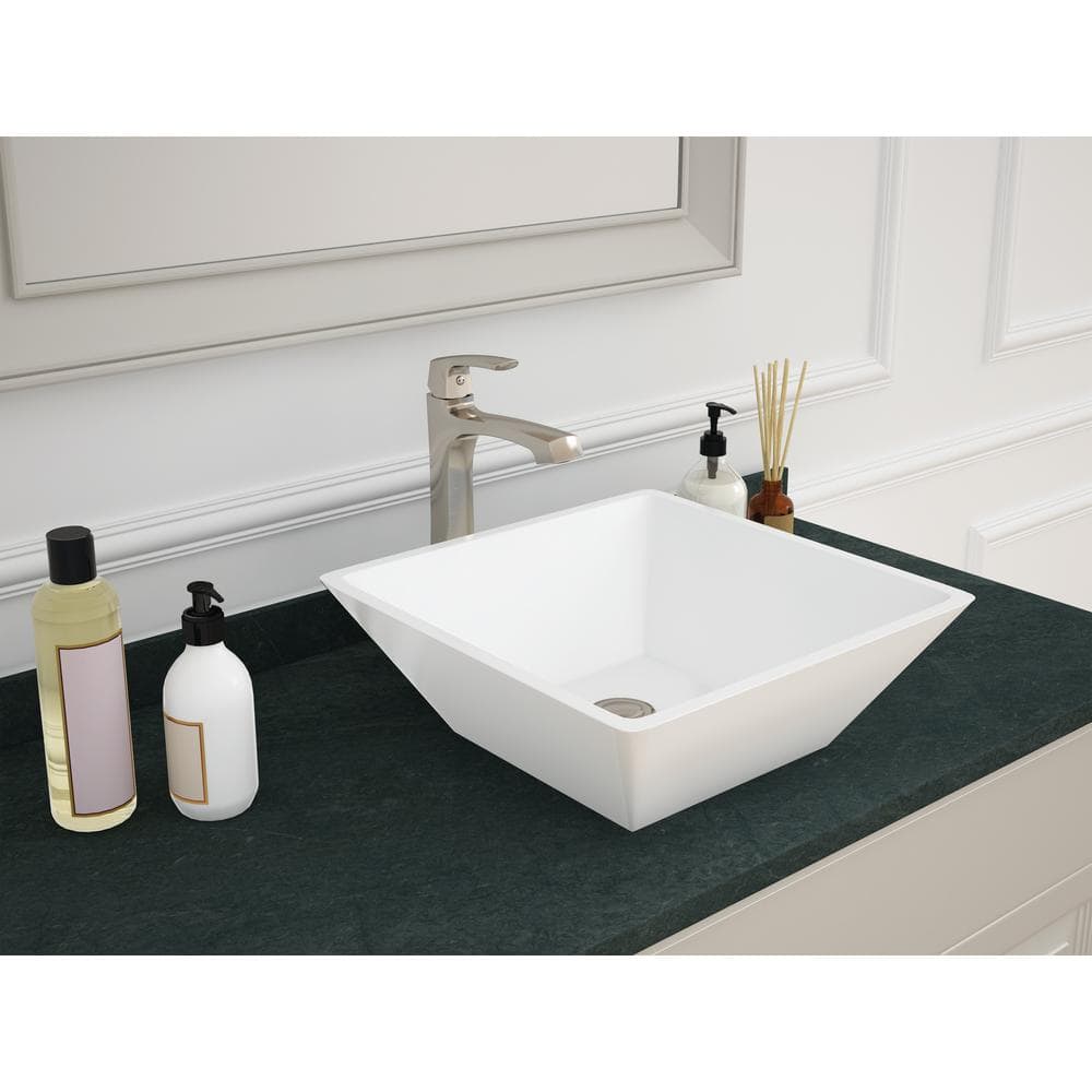 Cardania Brushed Nickel Single Handle Vessel Sink Faucet