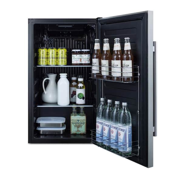 Advwin 90L Bar Fridge Mini Compact Refrigerator Top Freezer Black 1EA