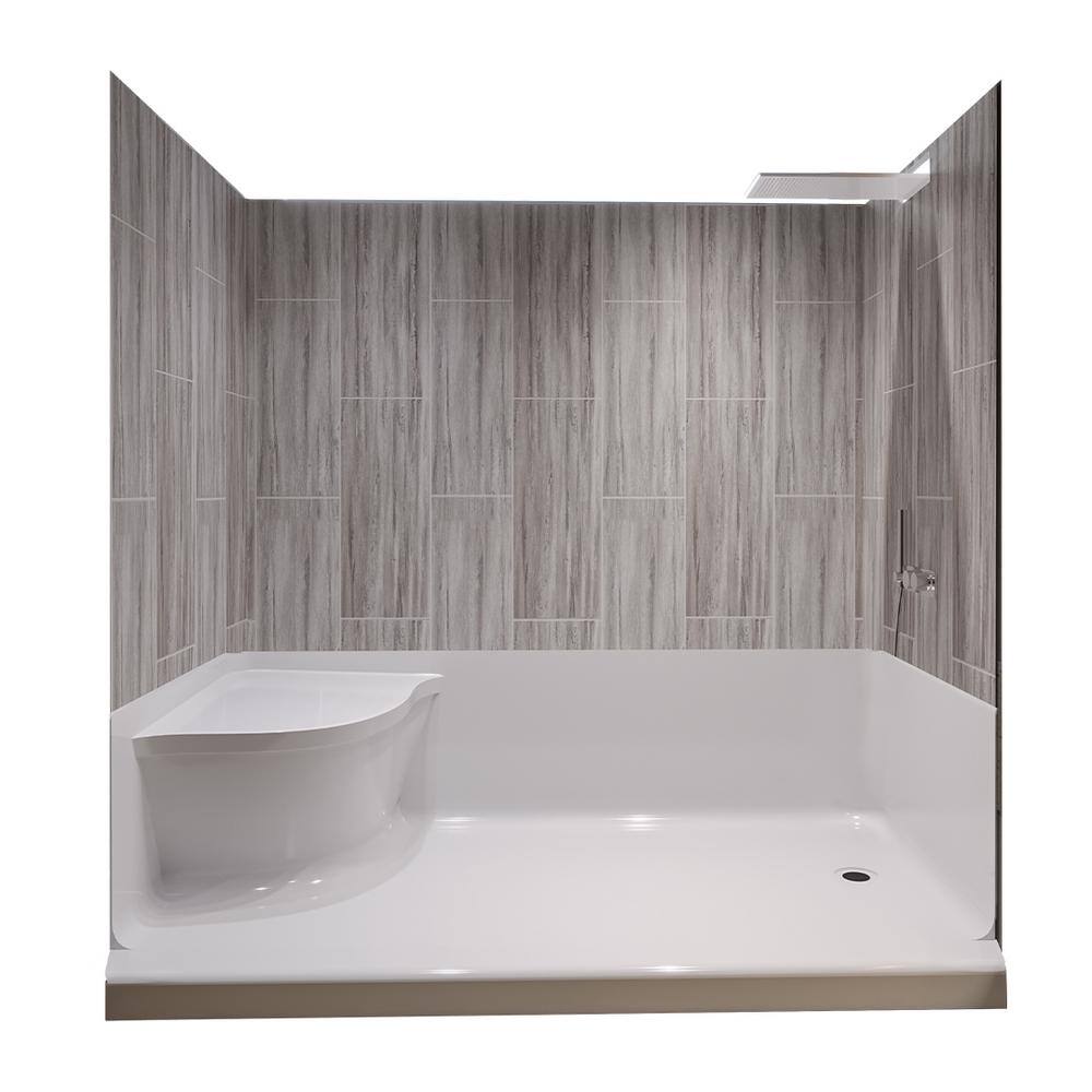 NuVo DriftwoodTetherow 60in x 32in x 83in Base/Wall/Door Seated