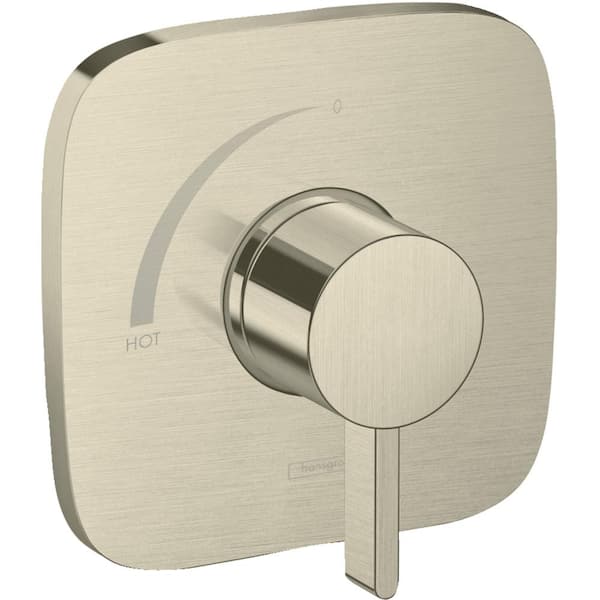 Hansgrohe Ecostat E Single-Handle Shower Trim Kit in Brushed Nickel Valve Not Included