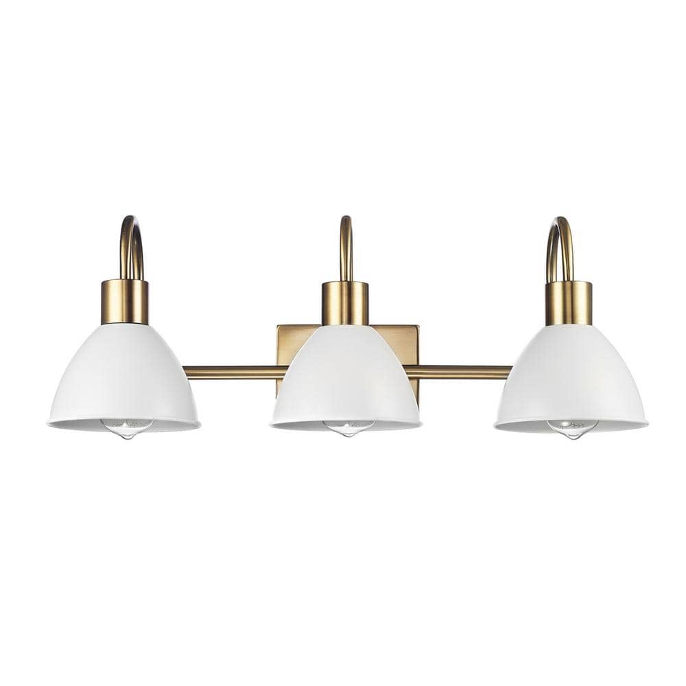 Globe Electric Globe 24 in. 3Light Matte Brass Finish Vanity Light