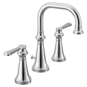 Colinet Traditional 8 in. Widespread 2-Handle Bathroom Faucet with Lever Handles in Chrome (Valve Not Included)