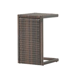 Abel Brown C-Shaped PE Outdoor Accent Table