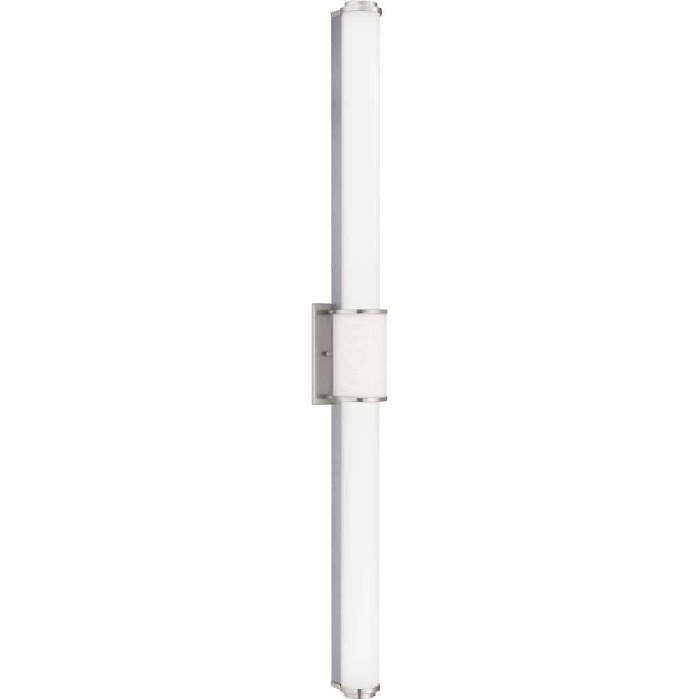48" Brushed Nickel LED Bath Bar with Acrylic Shade