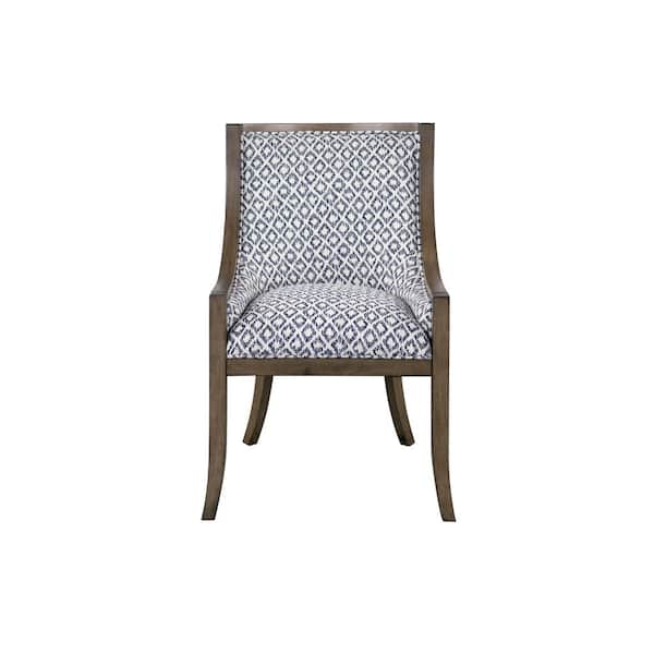 Unbranded Muirfield Navy Wood Surround Scoop Arm Chair
