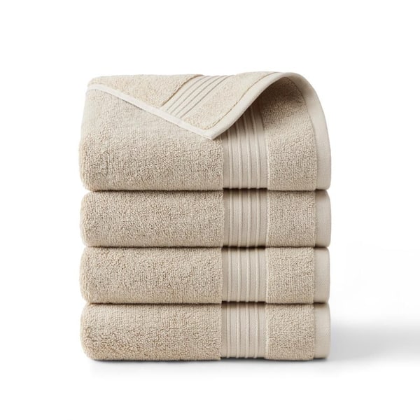 TOWN & COUNTRY LIVING Solid Dobby Border Cotton 20 in. x 30 in