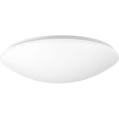 Drums and Clouds Collection 28-Watt White Integrated LED Flush Mount
