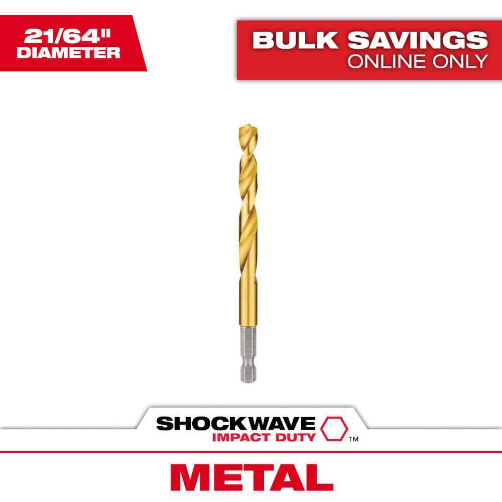 Milwaukee Shockwave 21/64 in. Titanium Drill Bit 48-89-4618 - The