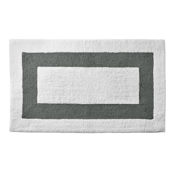 Home Decorators Collection 20 in. x 34 in. White and Gray Border