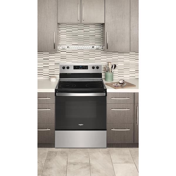 Whirlpool Glass Top Electric Range 30 Inch Free Standing