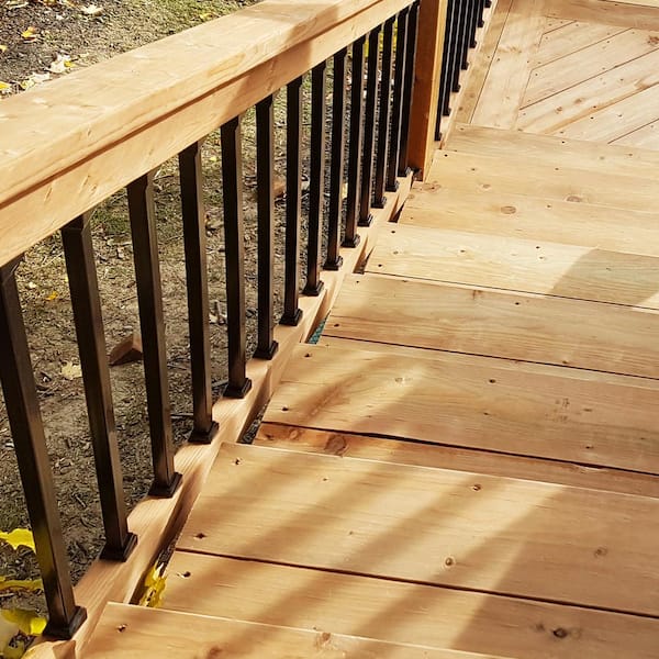 NUVO IRON Square Surface Mount Deck Railing Adapters for 3/4 in. Square Balusters (20-Piece)