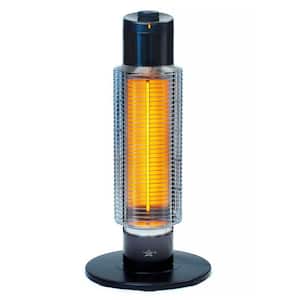 Portable Graphite Electric Tower Heater in Black