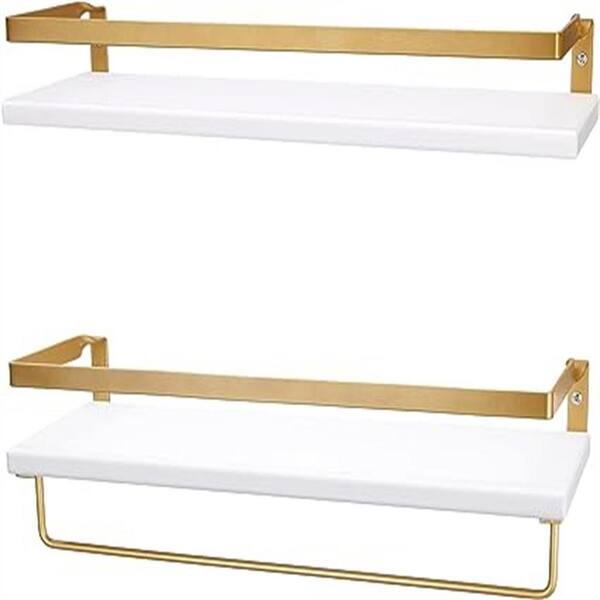 16 75 In W X 5 5 In D White Modern Decorative Wall Shelf Set Of 2   White Decorative Shelving Yy9hcxl1yk 64 600 