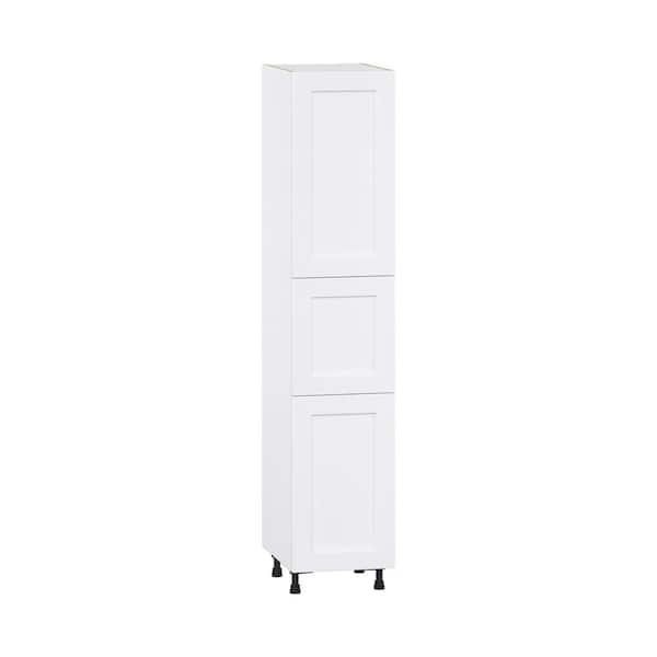 J COLLECTION Roseland 18 in. W x 24 in. D x 89.5 in. H Assembled Shaker Pantry Kitchen Cabinet in Warm White