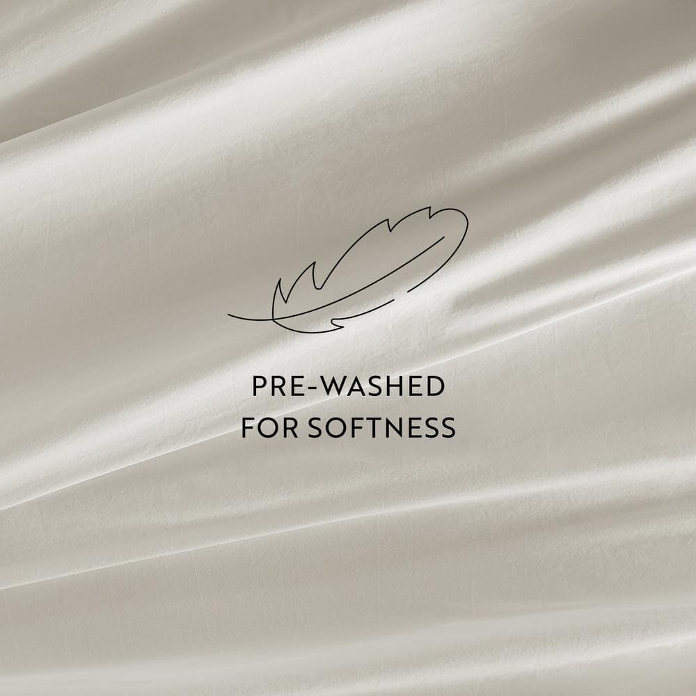 Ivory King Cotton Deep Pocket Solid Sheet Set