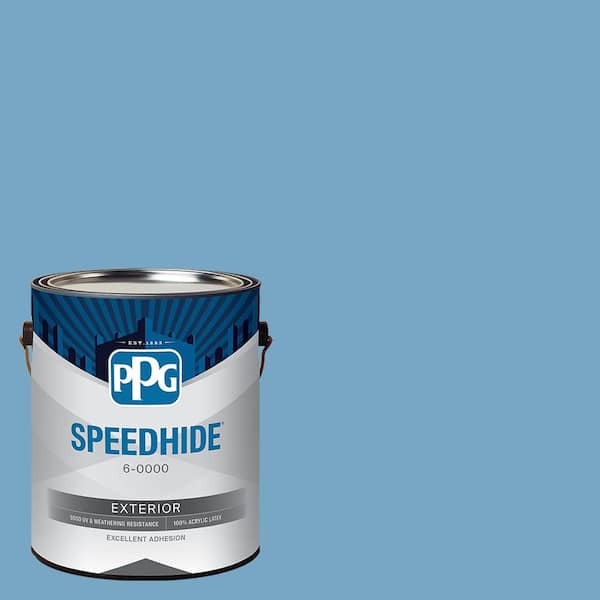 SPEEDHIDE 1 gal. PPG1158-4 Serene Sea Semi-Gloss Exterior Paint