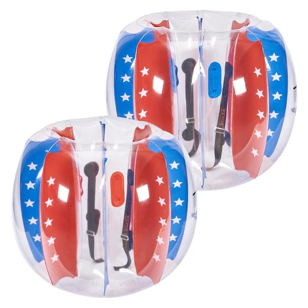 SVOPES Inflatable Bumper Balls 2-Pack, 4 ft./1.2 m Body Sumo Zorb Balls for Kids & Teens Durable PVC Human Hamster Bubble Balls