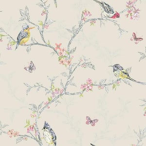 Phoebe Trail Beige Non-Pasted Wallpaper (Covers 56 sq. ft.)