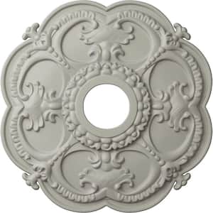 1-1/2 in. x 18 in. x 18 in. Polyurethane Rotherham Ceiling Medallion, Pot of Cream