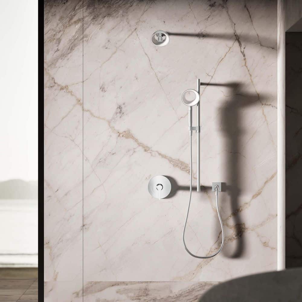 Polished Chrome Wall Mounted Handheld Shower Head