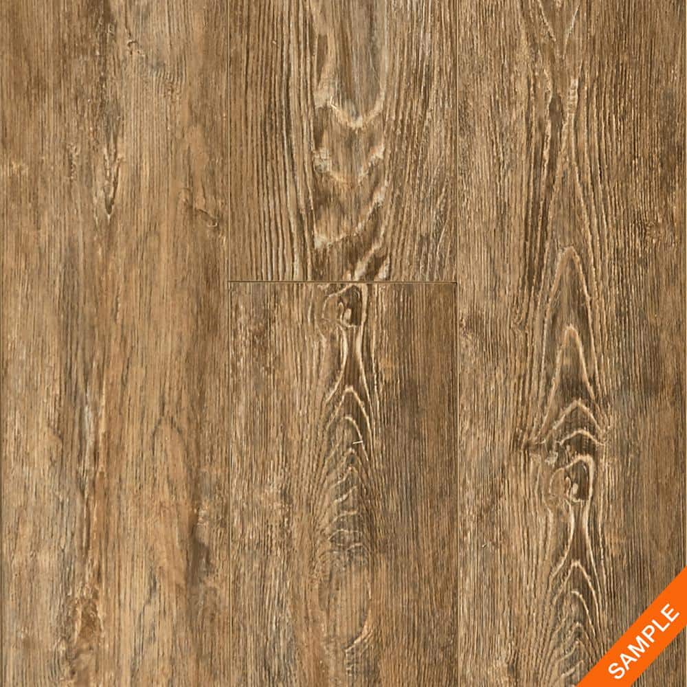 Lifeproof Take Home Sample - 5 in. W x 7 in. L Moose Lake Chestnut Click Lock Waterproof Rigid