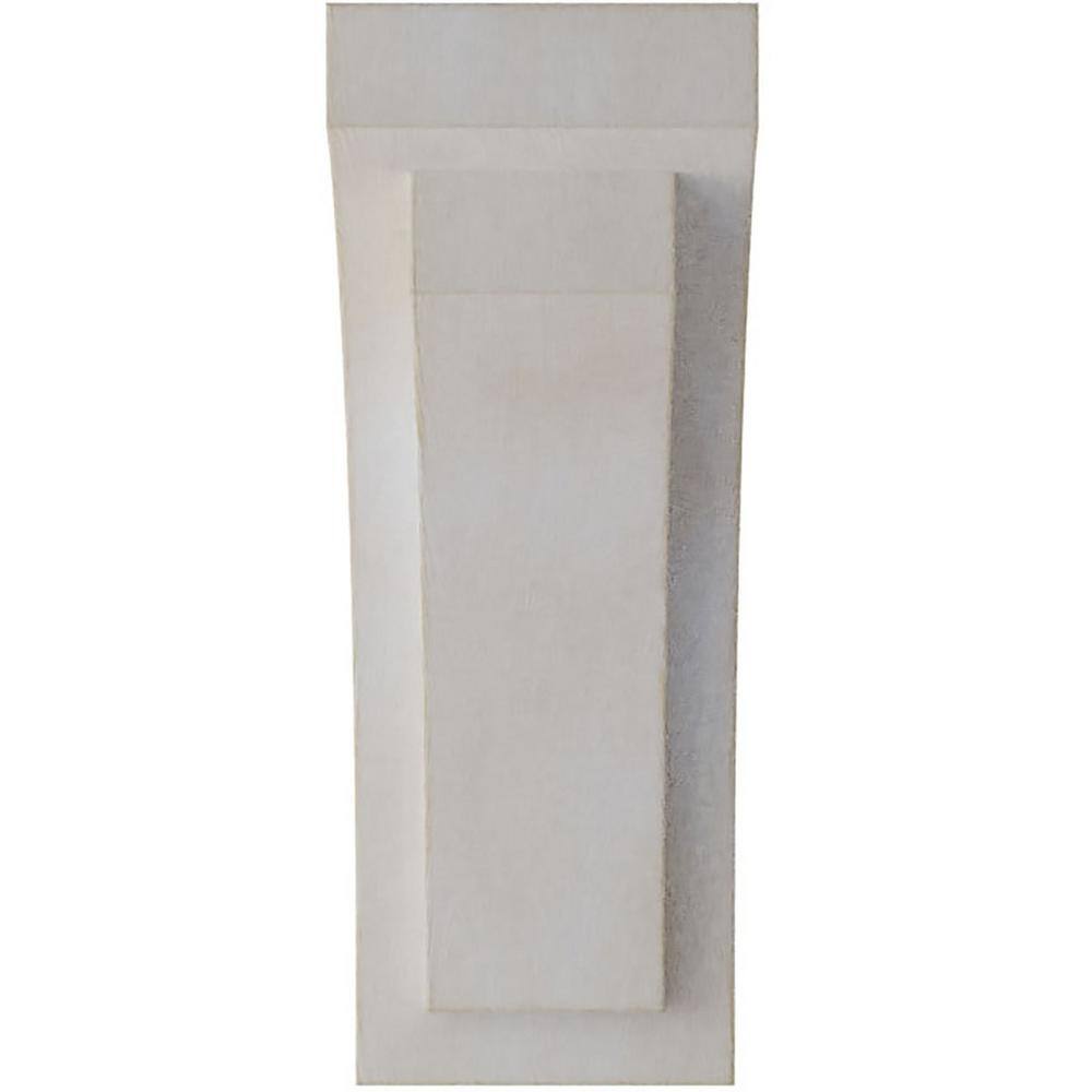 Chalk Dust White Vintage Rubberwood Corbel, 8" Height