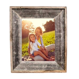 Rustic Farmhouse Artisan 11 in. x 17 in. Weathered Gray Reclaimed Picture Frame
