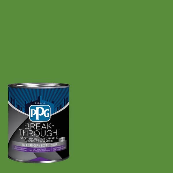 1 qt. PPG1223-7 Antique Green Satin Door, Trim & Cabinet Paint