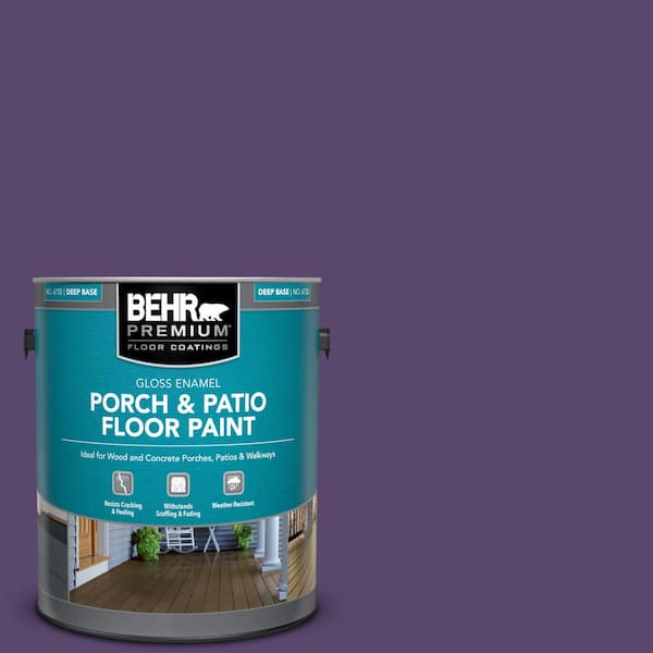 BEHR PREMIUM 1 gal. #P570-7 Proper Purple Gloss Enamel Interior/Exterior Porch and Patio Floor Paint