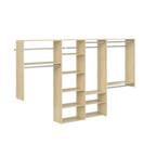 Dual Tower 96 in. W - 120 in. W Basic Harvest Grain Wood Closet System